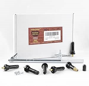 TPMS Valve Stem, TPMS 20008 Tire Valve Stems (100Pcs), TPMS Snap-in Tire Pressure Sensor Valve Stem, with 2 Tool