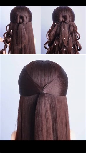 Easy hairstyle tips and tricks follow for more information video and more details video on YouTube #HairTutorial #haircolor #HairMakeover #HairStyleTrends #Hairstyles #HairTransformation #BeautyHacks #HairInspo #hairstyles #HairCare #HairGoals #HairstyleIdeas #HairDo #HairTips