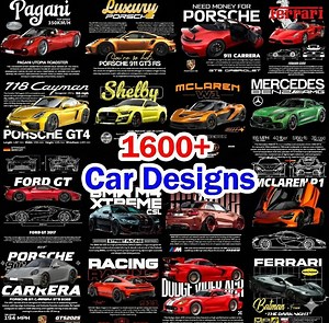 1600  Car T-shirt Designs: PNG Graphics (digital Download - Etsy