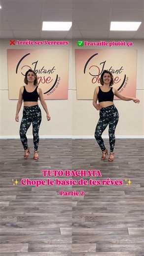 Léa Guerrero | Lady Styling Bachata • Coach de Vie en Formation on Instagram: "Chope enfin le BASIC de tes rêves ! ✨ - Partie 2 - 😉 Travaille les 3 étapes de ce TUTO BACHATA et transforme tes erreurs en progrès 💪🏻 ✅ Engage tes épaules. Elles sont le moteur du mouvement ✅ Mets l’intention du mouvement vers l’extérieur, dans le coude que tu ouvres ✅ Allège tes avant-bras et poignées et dissocie leur trajectoire. Pas d’accent ici. Imagine effleurer un mini djembé de plumes 😜 🫵🏻 À toi de jouer