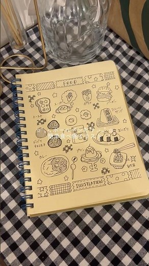 ボールペンだけ🖊️簡単食べ物イラスト🍙 #イラスト #簡単イラスト #イラストメイキング #食べ物 #illustration #ボールペン #絵