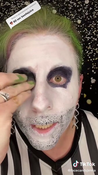 Captivating Beetlejuice Inspired Face Paint Tutorial