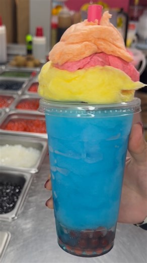 Blue Lemonade Cotton Candy Slush ❤️ #bubbletea #sipandscoop #boba comment recipe if you’d like to know how! | Sip & Scoop Canada | Facebook