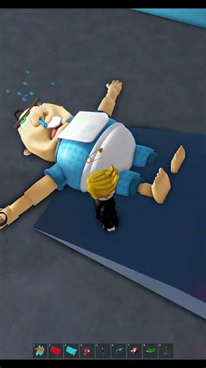 Gugugaga Penguin plays Baby Bobby's daycare #roblox #shorts