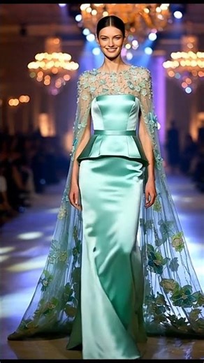 “Trending Runway Gowns 2025 | Pink, Turquoise & Lavender Couture Magic🩷🩵💜