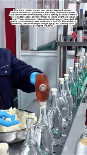 High-Speed Bottle Corking Process – Fast, Precise & Hygienic Packaging!