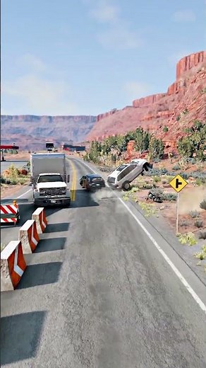 Realistic Highway Car Crashes #631