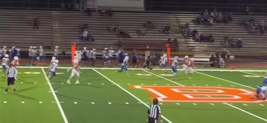 Unbelievable Hit! Beeville vs La Vernia Football players…La Vernia player tackles and hits Trojan player with helmet on field as TASO official watches… | High School Sports Magazine