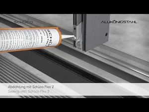 Schüco | Sistem pentru pereti cortina FWS50 / FWS60 | Montaj piesa drenare inferioara