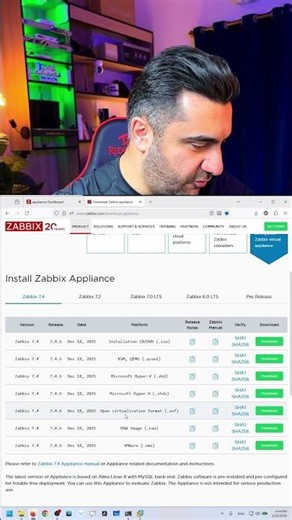 طريقة تحميل وتشغيل Zabbix