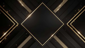 Abstract geometric black gold background