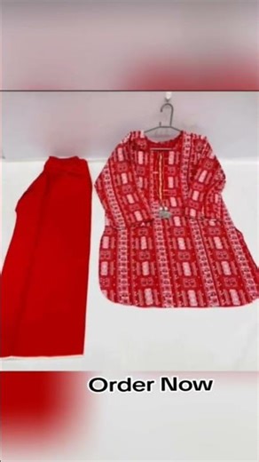 2 Pcs Women's Stitched Cotton Lawn Block Printed Shirt Trouser with Handmade Neck#shorts