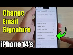 iPhone 14's/14 Pro Max: How to Change Email Signature