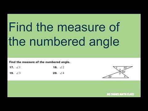 Find the measure of numbered angles. Exterior Angles Theorem. Triangles
