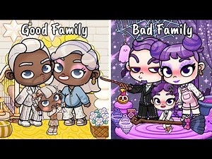 Good Family vs Bad Family 😇👿 | Avatar World Roleplay | Pazu