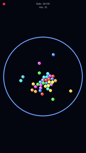 100 Balls Inside a Circle – Realistic Physics Simulation in Python 🤯