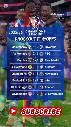 UCL Knockout Round Results 2025/26 ⚽🔥