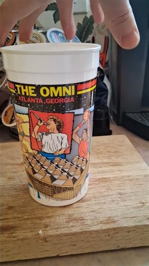 Omni plastic beverage cup, 1989, Atlanta Georgia.