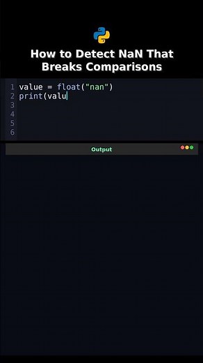 How to Detect NaN That Breaks Comparisons #math