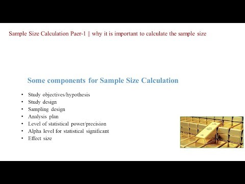 Sample Size Calculation Part-1 || why it is important to calculate the sample size