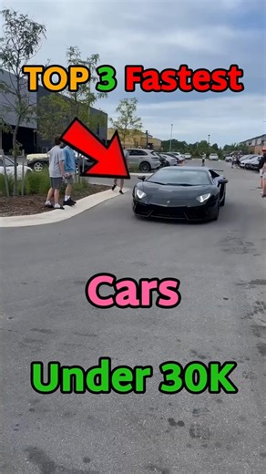 Top 3 Fastest Stock Cars Under $30K 🚗💨