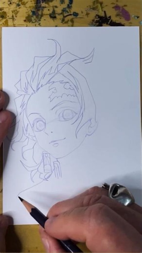 How to Draw Anime Tanjiro Kamado Demon Slayer 1 #anime #drawing #ink #draw #art