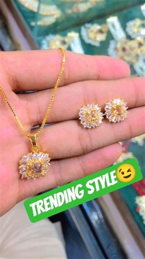 💎 One Carat Locket Set with Tops Earrings ✨ | Luxury Party & Bridal Wear 2025 👑 #viral #carat #fyp