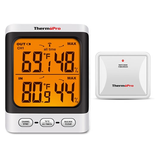 TP62B Indoor Outdoor Hygrometer Thermometer | ThermoPro
