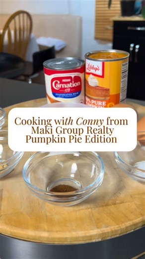 From pumpkin pies to property buys 不 Cooking with Conny from Maki Group Realty! Bringing warmth to every home. #baking #pumpkinpie #makigrouprealty #realestatebroker #realestategoals | Maki Group | Facebook