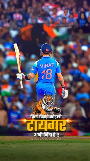 आरसीबीफॅनबेसऑफिशियल ❤️🔥 on Instagram: "टायगर अभी जिंदा है 👑💪🏻 • विराट कोहली साहेबांच्या आणि आरसीबी स्टेटस साठी 𝙁𝙊𝙇𝙇𝙊𝙒 करा ❤️‍🩹 • 𝙁𝙊𝙇𝙇𝙊𝙒 = @rcbfanbaseofficiall • आपल दुसर पेज त्याला सुद्धा 𝙁𝙊𝙇𝙇𝙊𝙒 करून घ्या 🙏🏻 • 𝙁𝙊𝙇𝙇𝙊𝙒 = @rcb_marathi_status हे सुद्धा आपलच पेज आहे फॉलो करून घ्या ब्रँड स्टेटस मिळतील 🔥 • 𝙁𝙊𝙇𝙇𝙊𝙒 𝙁𝙊𝙍 𝙑𝙄𝙍𝘼𝙏 & 𝙍𝘾𝘽 𝙎𝙏𝘼𝙏𝙐𝙎 😍 टिप :- व्हिडियोची कॉपी करायची नाही ☠️ #trending #trendingreels #trendingsongs #trendingnow #viratkohli #indiavs