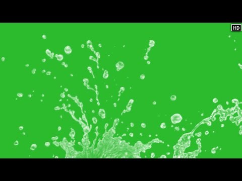 Water Splash Green Screen Effect HD Video Footage No Copyright | Chroma Key Effect