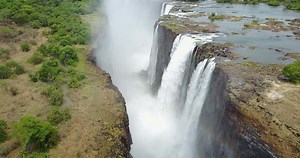 Aerial View to the Victoria Falls, Zimbabwe