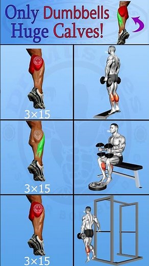 Calf Workout with Dumbbells 🔥 #legs #calf #gym