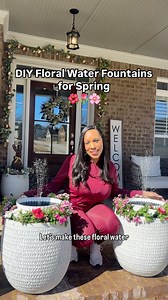 Spring is officially here, and I couldn’t be happier with how these water fountains turned out.☺️🌸🌷 They add such a peaceful touch to my porch and they’re so easy to set up. I promise you don’t need a green thumb for this. This setup will keep your outdoor space feeling serene throughout Spring and Summer. 🌷Comment “Fountain” and I’ll send you everything you need to recreate this! #spring #springdecor #summerdecor #porchdecor #porch #makingahouseahome #atlantamom #atlantainfluencer #diydecor 