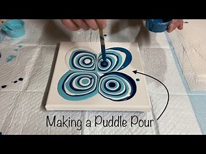 A Simple Puddle Pour - Easy Fluid Painting Technique