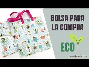 Bolsa plegable para la compra. Tutorial ecológico súper fácil 😍