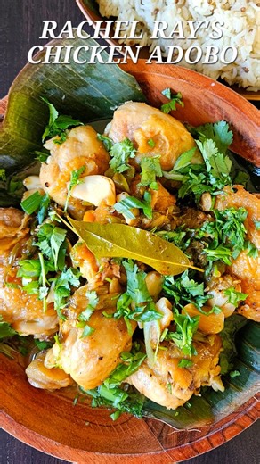 Tita Becky - Easy Filipino Recipes! on Instagram: "I made Rachel Ray's version of Filipino Chicken Adobo, and it's delicious! 😋 I've always wanted to cook it every since she posted the recipe 2 years ago. She got so much hate especially from the Filipino online community and Uncle Roger criticized her, but the ingredients she used isnt far from a basic Adobo recipe...vinegar, soy sauce (she used tamari that's gluten free), bay leaves (she used fresh instead of dry), black peppercorns, lots of g
