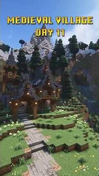 Building A Medieval Village | Day 11 (Manor) #minecraft #minecraftshorts #gaming