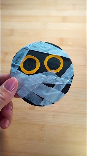 🎃 Easy Paper Mummy Craft for Kids | Halloween DIY #shorts