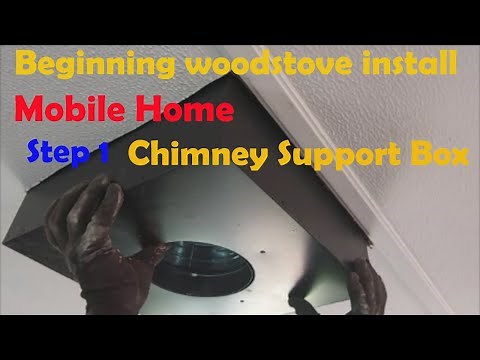 Beginning woodstove install | Chimney support box install