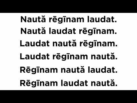 Word Order in Latin (Syntax)