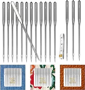 30PCS Universal Sewing Machine Needles - Sizes 90/14 100/16 110/18 Heavy Duty Sewing Machine Needle for Thick Fabric Including Canvas Leather Embroidery Jeans