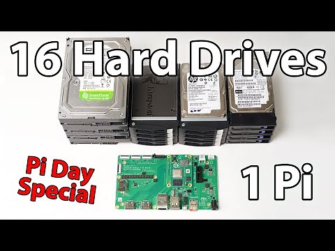 IT WORKED! - 16 Hard Drives on the Raspberry Pi (Pi Day Special)