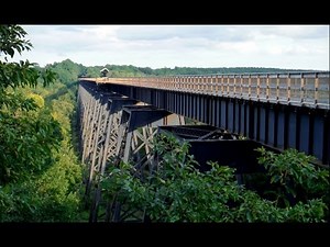 Hiking the High Bridge near Farmville, Virginia