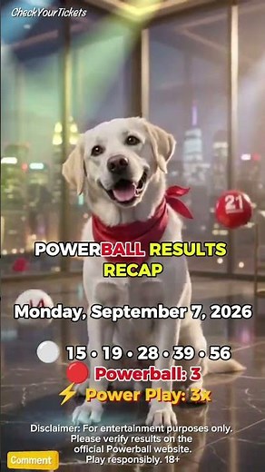 Powerball Results Recap: Watch the Winning Numbers for September 7, 2026 Monday