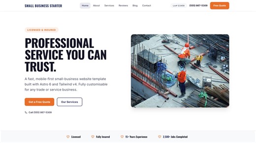 free small business starter | Astro