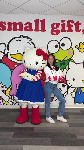 Dancing with the cutest @hellokitty 😘 #HelloKitty50th