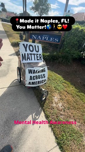 Naples, FL, How are yall??? I walked 8 miles from Bonita Springs down here today. It was a beautiful day of walking. Tomorrow, I’m actually doing some side work. In a couple days, I will walk to Marco Island, then to Everglade City! November 14th, I start the pig long walking push 60 mouse to Everglades in one shot! God Bless, You Matter!🌎🚶🙏❤️😎 #AWalkingTestimony #AddictIIAthlete #WalkingAcrossAmerica #WorldRecordAttempt #WalkingForMentalHealth #MentalHealth #Awareness #RecoveryOutLoud #Reco