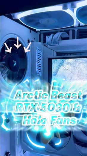 ARCTIC WHITE PC BUILD with RTX 5090 + Ryzen 9950X3D! | AMOLED AIO + HOLO Fan Setup #gamingpc