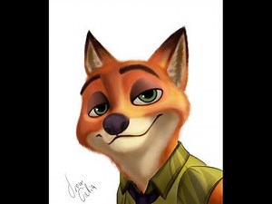 Disney ZOOTOPIA | ЗВЕРОПОЛИС | Drawing Nick Wilde | Speed Painting (Digital Art)